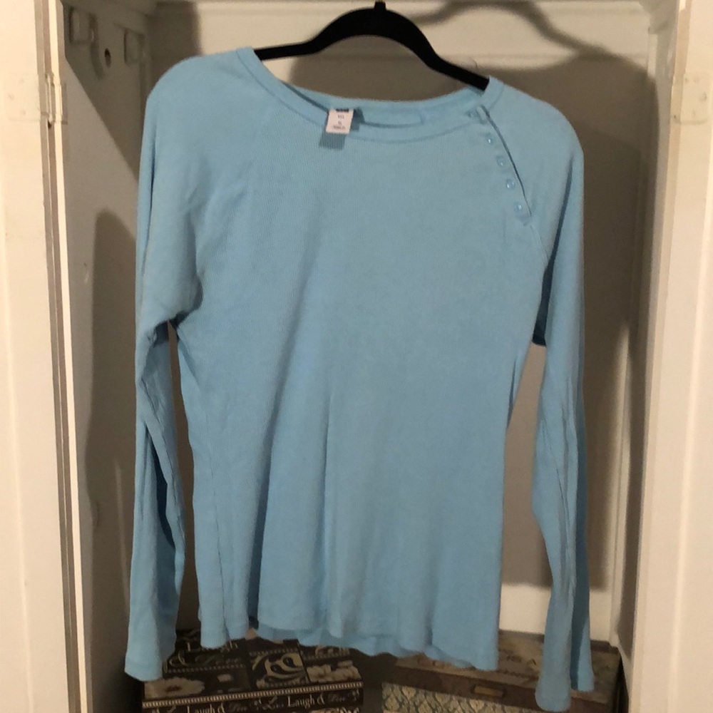 Gap, light blue Henley shirt